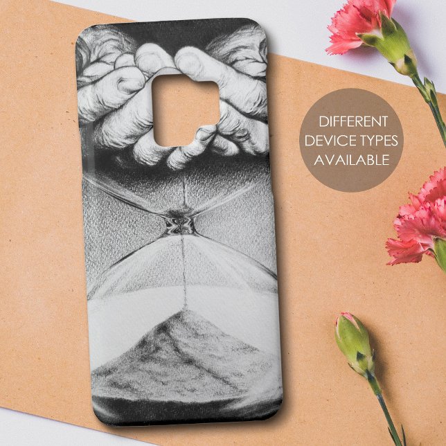 Hourglass Time Hands Surreal drawing Dark art Cool Case-Mate iPhone Case (Creator Uploaded)