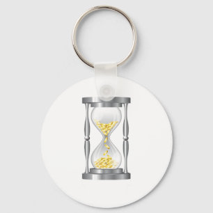 Hourglass With Money Key Ring