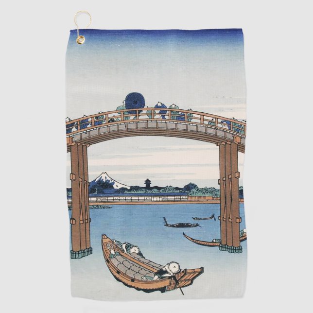Housai  Mount Fuji seen from below Men's Bridge   Golf Towel (Front)