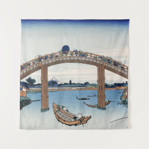 Housai Mount Fuji seen from below Men's Bridge Tapestry