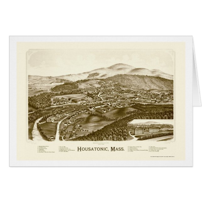 Housatonic, MA Panoramic Map - 1890 (Front Horizontal)