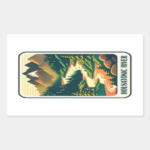 Housatonic River Connecticut Colors Rectangular Sticker