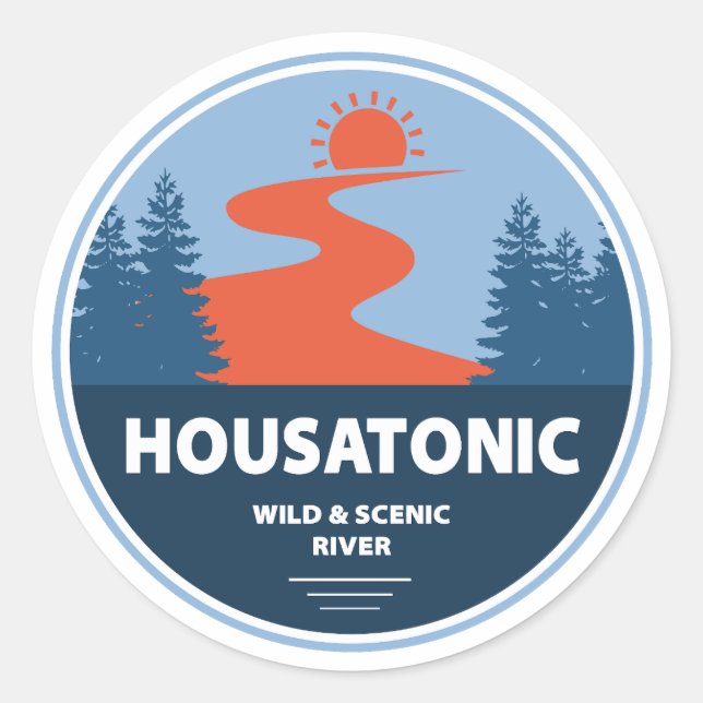 Housatonic Wild And Scenic River Connecticut Classic Round Sticker (Front)