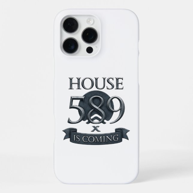 House 589 Is Coming – Futuristic Metallic Fantasy iPhone Case (Back)