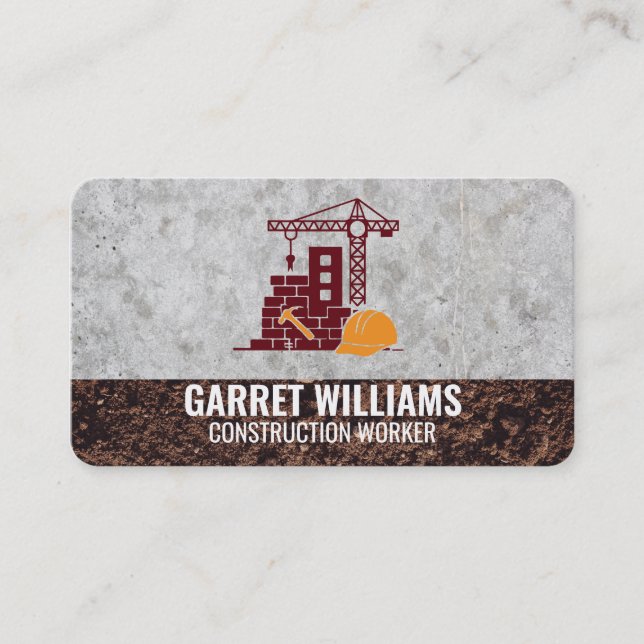 House and Hammer Logo | Builder Site Business Card (Front)
