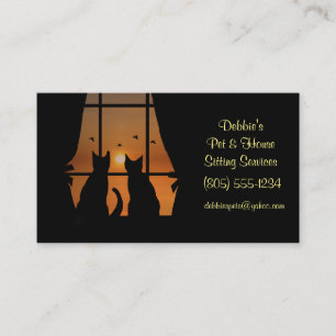 House and Pet Sitting Business Card