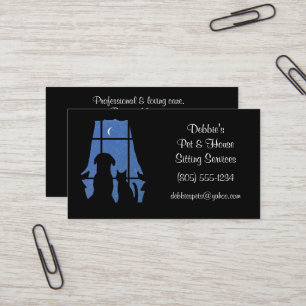 House and Pet Sitting Cat and Dog Care Business Card