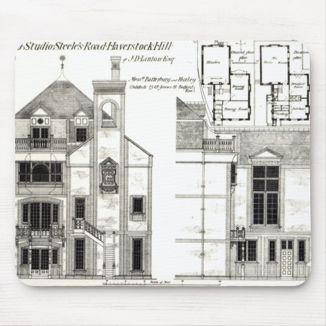 House and Studio, Steele's Road, Haverstock Mouse Mat (Front)
