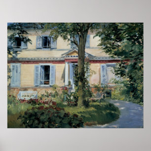 House at Rueil by Edouard Manet Poster