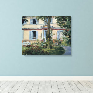 House at Rueil by Edouard Manet, Vintage Fine Art Canvas Print