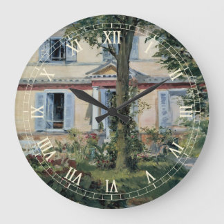 House at Rueil by Edouard Manet, Vintage Fine Art Large Clock