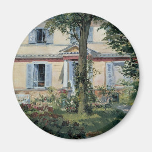 House at Rueil by Edouard Manet, Vintage Fine Art Magnet