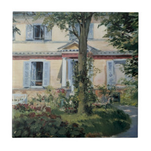House at Rueil by Edouard Manet, Vintage Fine Art Tile