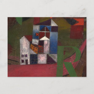 House at the Roadside, Villa R by Paul Klee Postcard