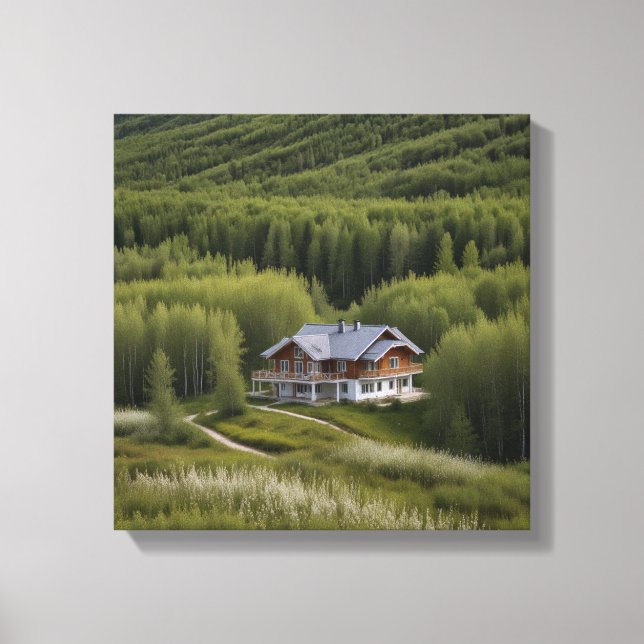 House Birch Forest Canvas Print (Front)