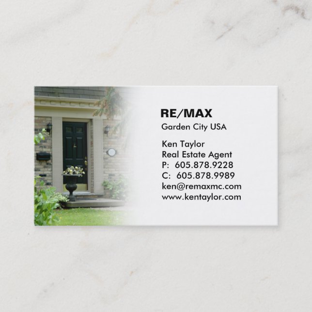 House Black Door Real Estate Business Card (Front)