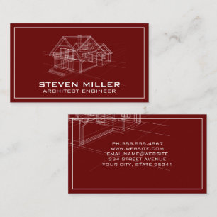 House Blue Print   Architect Business Card