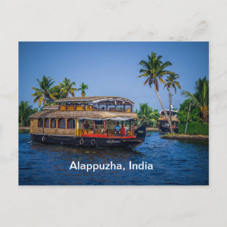 House boat in Kerala, India Postcard