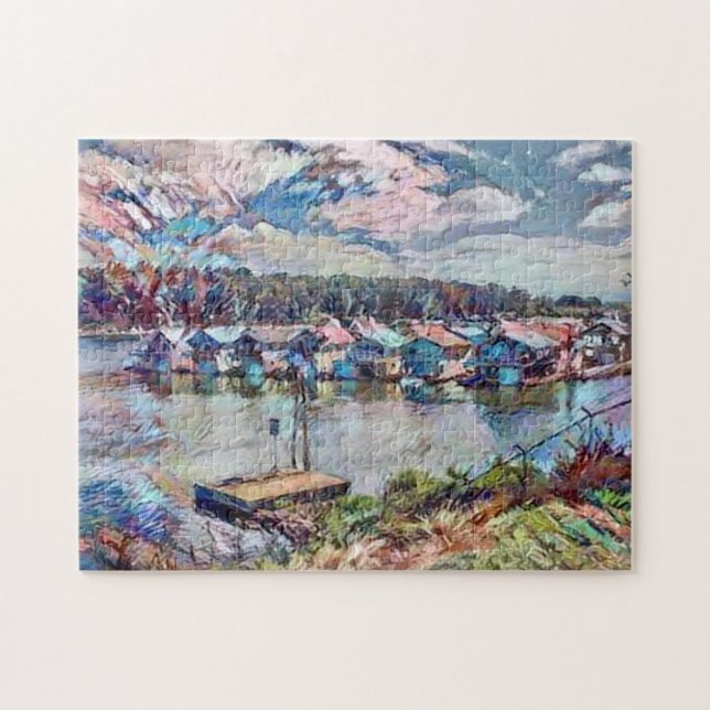 House Boats Jigsaw Puzzle (Horizontal)