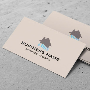 House & Breeze Logo Chimney Dryer Vent Cleaning #2 Business Card
