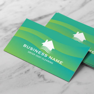 House Breeze Logo Dryer Vent Cleaning Green Business Card
