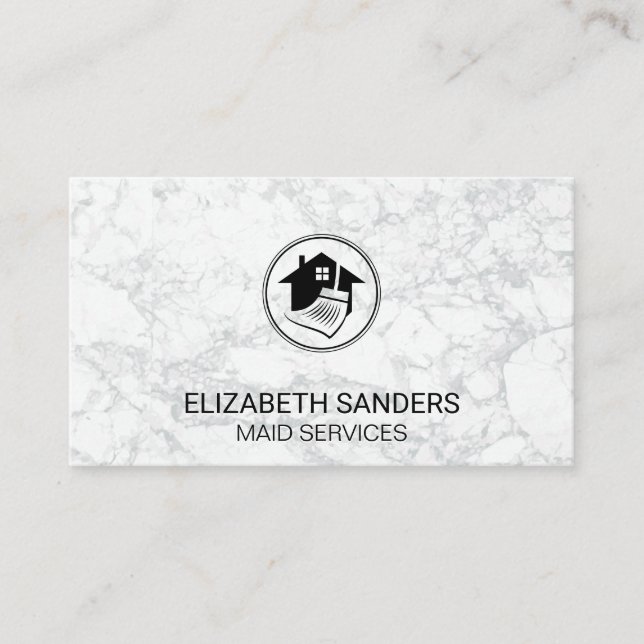 House Broom | Cleaning Services Business Card (Front)