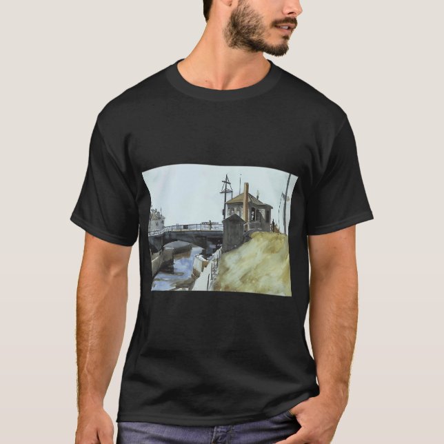 house by a road Edward Hopper T-Shirt (Front)