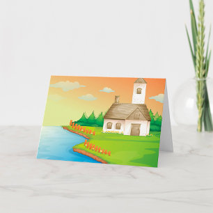 House By The River Greeting Cards