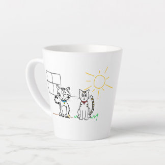 House Cat, Barn Cat - latte mug