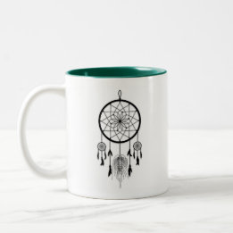 House Centipede Dream Catcher Two-Tone Coffee Mug