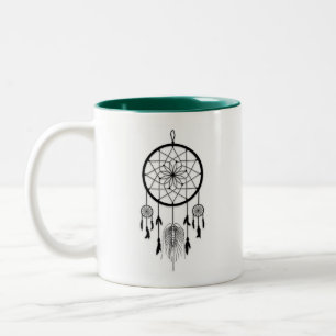 House Centipede Dream Catcher Two-Tone Coffee Mug