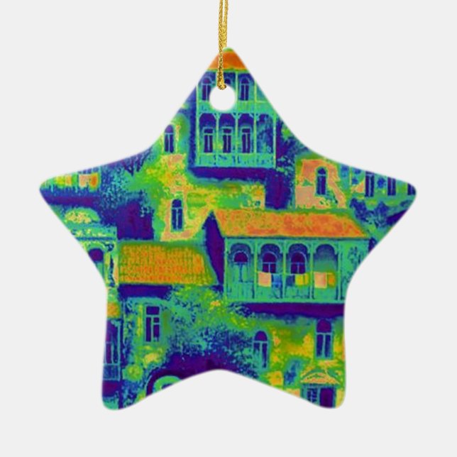 house ceramic tree decoration (Front)