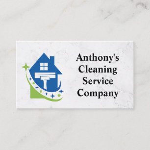 House Clean Squeegee Logo Sanitising Business Card