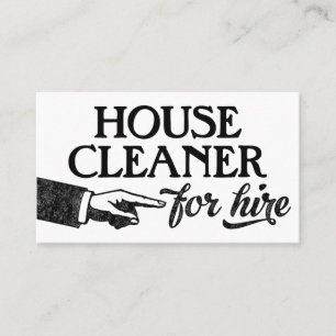 House Cleaner Business Cards - Cool Vintage
