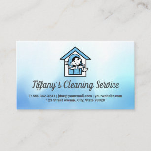 House Cleaner Logo Maid Business Card
