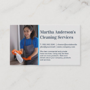 House Cleaner Maid Services Business Card