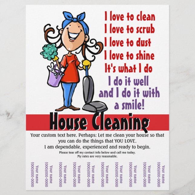 House Cleaner Promotional flyer (Front)