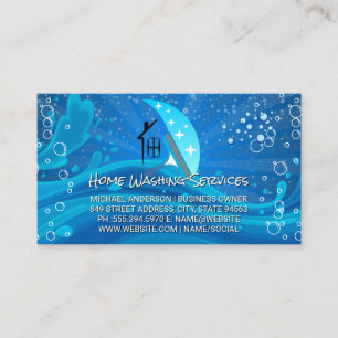 House Cleaners Services   Soap Bubbles Business Card