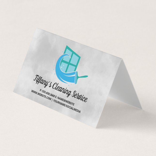 House Cleaners | Window Squeegee | Maid Business Card (Front)