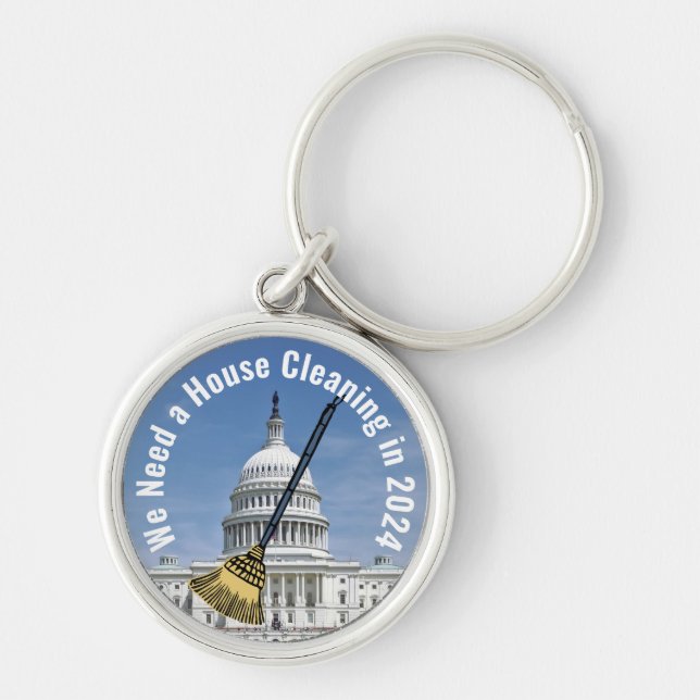 House Cleaning 2024 Election Key Ring (Front)