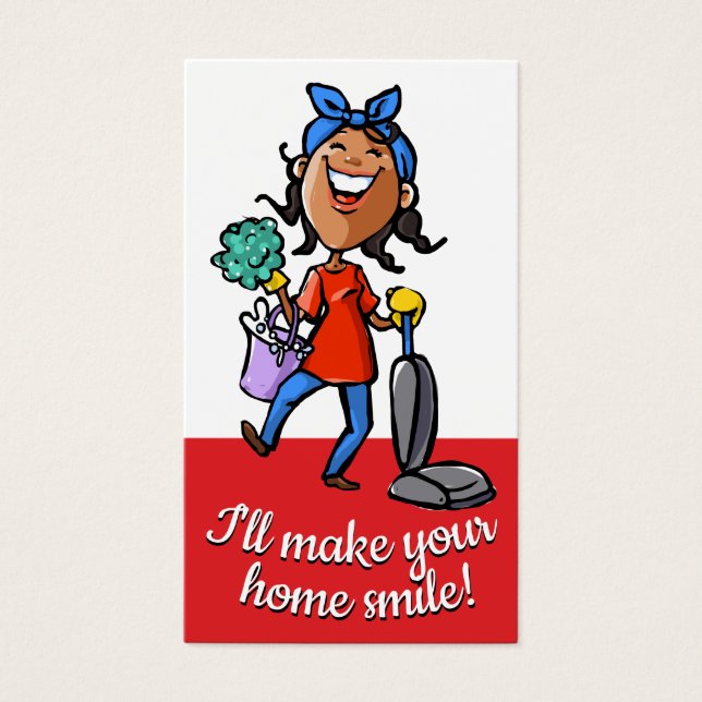 House Cleaning.Afro American Cleaner (Front)