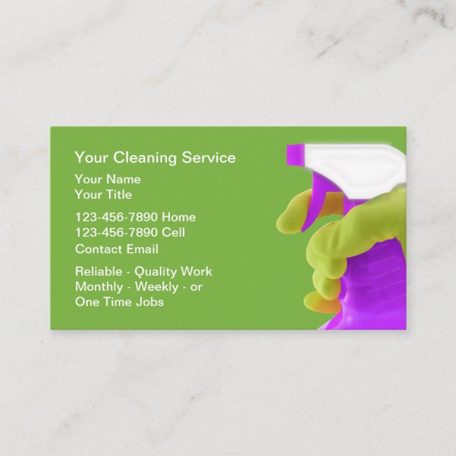 House Cleaning Bold Simple Business Cards (Front)