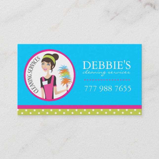 House Cleaning Business Cards (Front)