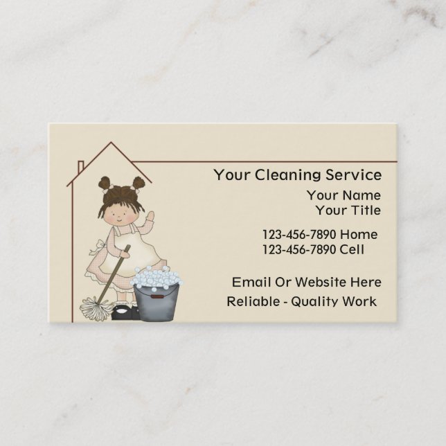 House Cleaning Business Cards (Front)