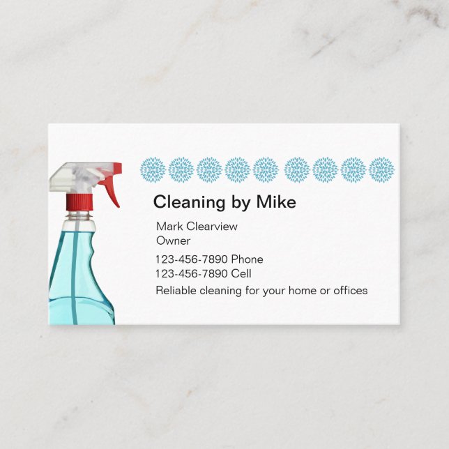 House Cleaning Business Cards (Front)