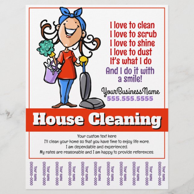 House Cleaning Custom Promotional Flyer (Front)