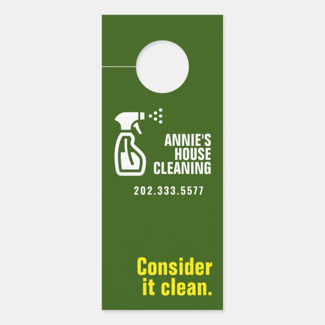 House Cleaning Door Hanger (Front)