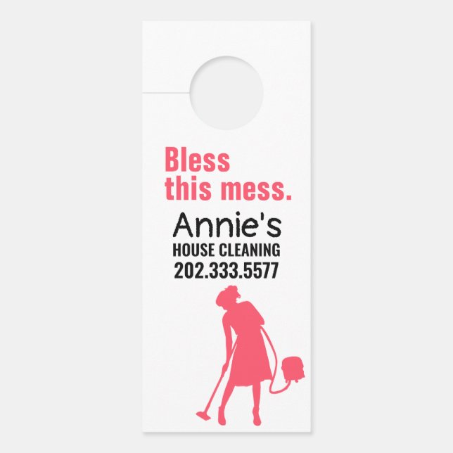 House Cleaning Door Hanger (Front)
