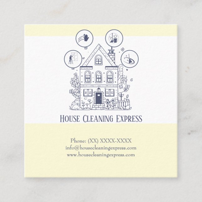 House Cleaning Express Appointment Card (Front)