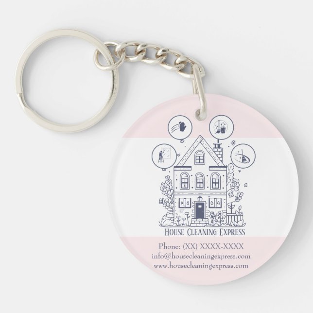 House Cleaning Express  Key Ring (Front)